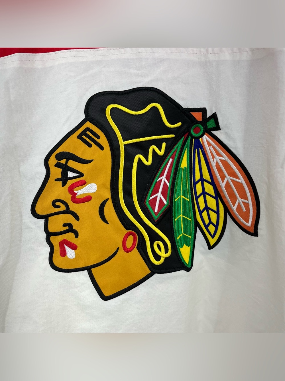 Starter Reissue Chicago blackhawks XXL Men's Jacket red black BIG TALL 0599 - Picture 11 of 15